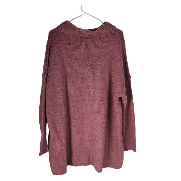 All Worthy Hunter McGrady Women's Oversized Sweater Pink SZ 1X Plus Size - Picture 2 of 10